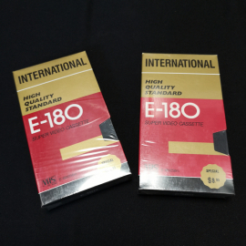 Видеокассета International E-180, в упаковке, чистая. Япония. Цена за 1 шт.